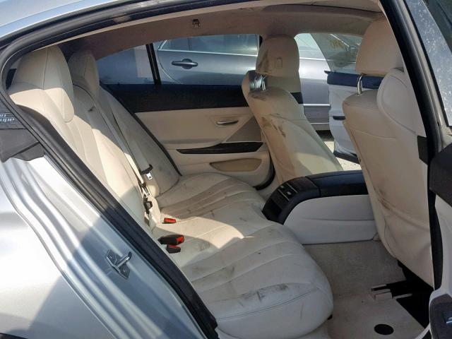 WBA6A0C54DDZ03987 - 2013 BMW 640 I SILVER photo 6