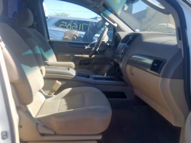 5N1BA08D19N602852 - 2009 NISSAN ARMADA SE WHITE photo 5