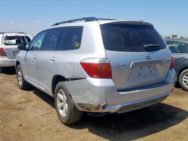 JTEDS41AX82019757 - 2008 TOYOTA HIGHLANDER SILVER photo 3