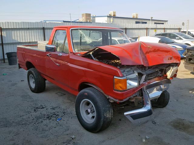 1FTEF14Y1HPA86738 - 1987 FORD F150 RED photo 1