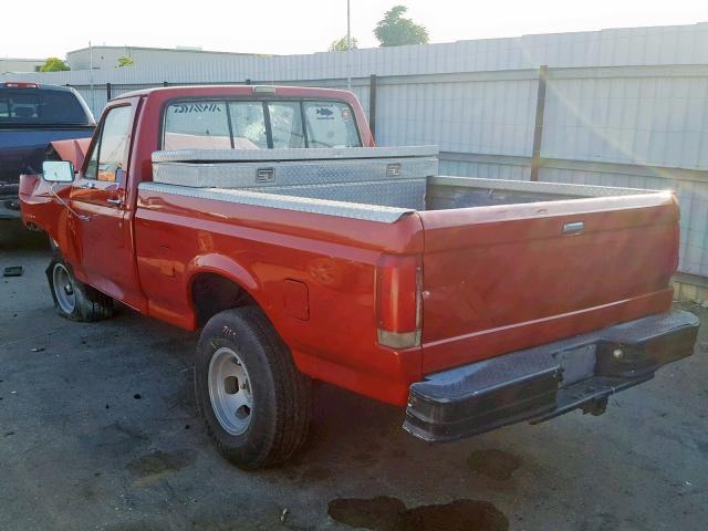 1FTEF14Y1HPA86738 - 1987 FORD F150 RED photo 3