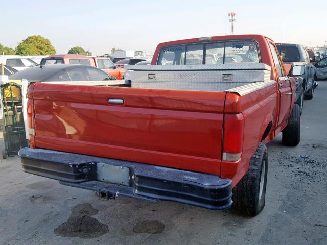 1FTEF14Y1HPA86738 - 1987 FORD F150 RED photo 4