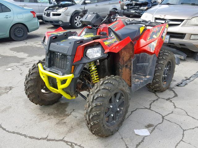 4XASVE951JB315005 - 2018 POLARIS SCRAMBLER RED photo 2