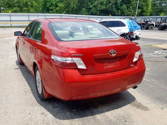 4T1BB46K27U014371 - 2007 TOYOTA CAMRY NEW RED photo 3