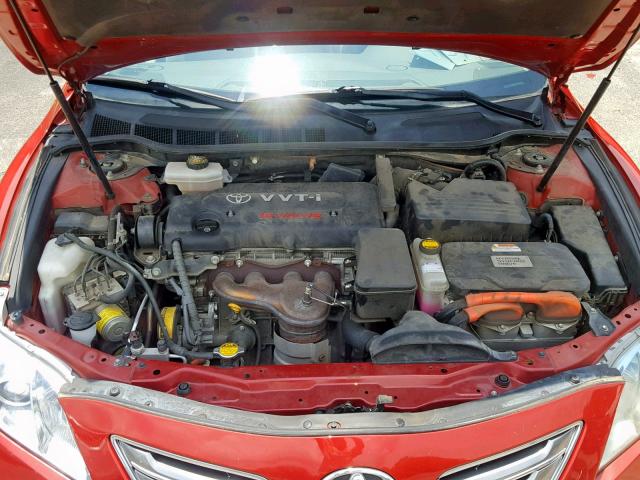 4T1BB46K27U014371 - 2007 TOYOTA CAMRY NEW RED photo 7