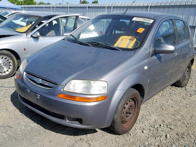 KL1TD66678B183615 - 2008 CHEVROLET AVEO BASE ნაცრისფერი ფოტო 2