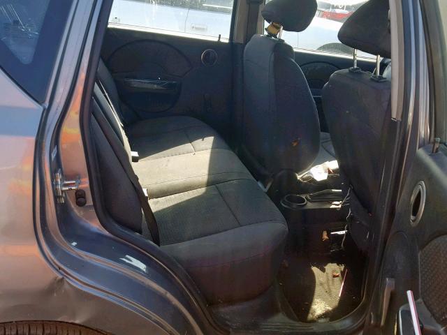 KL1TD66678B183615 - 2008 CHEVROLET AVEO BASE ნაცრისფერი ფოტო 6