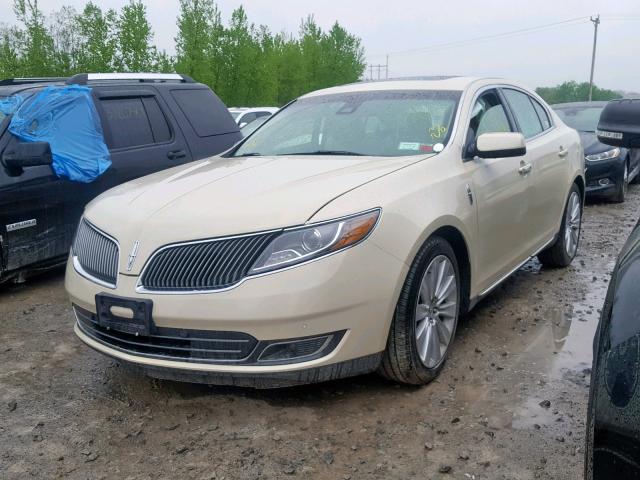 1LNHL9FT7EG601450 - 2014 LINCOLN MKS WHITE photo 2