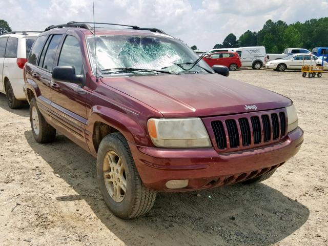 1J4G258S8YC237139 - 2000 JEEP GRAND CHER MAROON photo 1