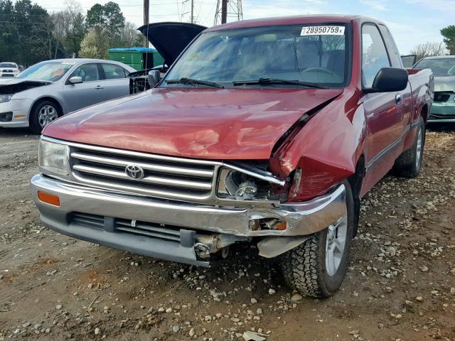 JT4VD12E6S0006753 - 1995 TOYOTA T100 XTRAC RED photo 2