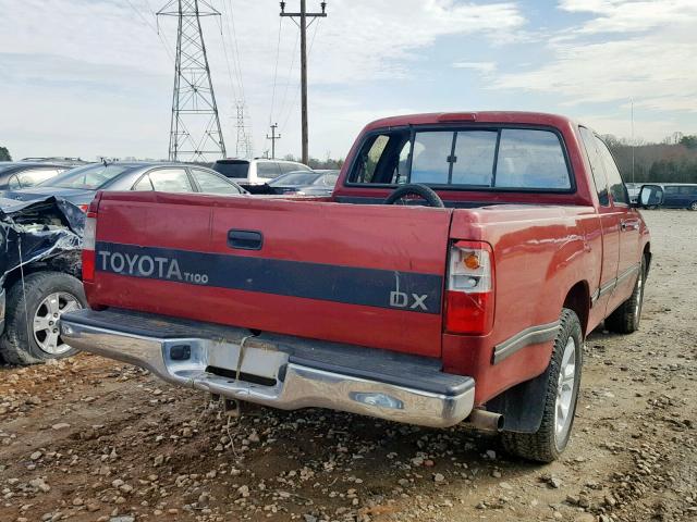 JT4VD12E6S0006753 - 1995 TOYOTA T100 XTRAC RED photo 4