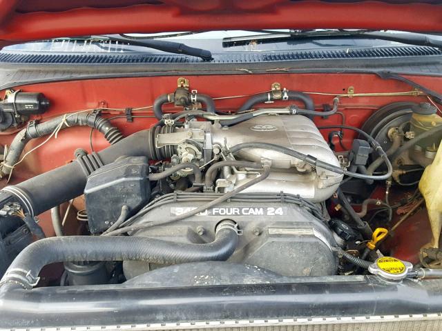 JT4VD12E6S0006753 - 1995 TOYOTA T100 XTRAC RED photo 7