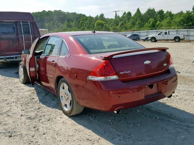 2G1WD58C879273996 - 2007 CHEVROLET IMPALA SUP 勃艮第红 照片 3