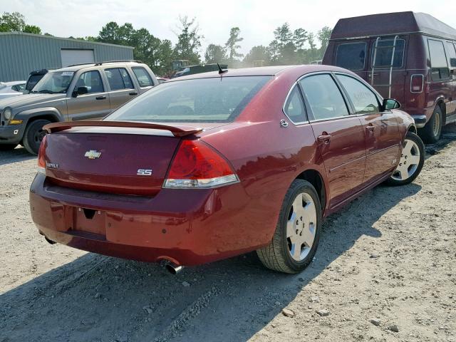 2G1WD58C879273996 - 2007 CHEVROLET IMPALA SUP 勃艮第红 照片 4