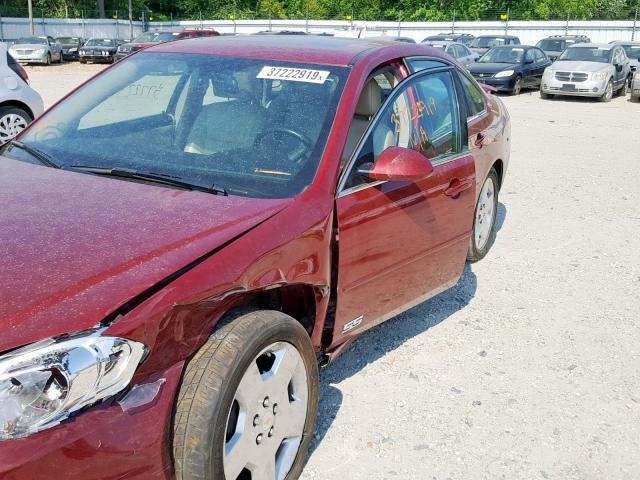 2G1WD58C879273996 - 2007 CHEVROLET IMPALA SUP 勃艮第红 照片 9