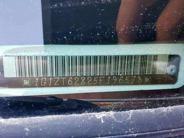 1G1ZT62825F196573 - 2005 CHEVROLET MALIBU MAX WHITE photo 10