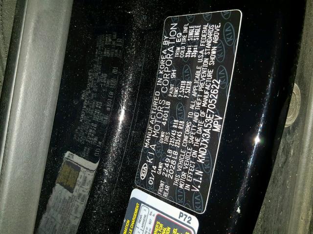 KNDJX3A53E7052622 - 2014 KIA SOUL ! Qara foto 10