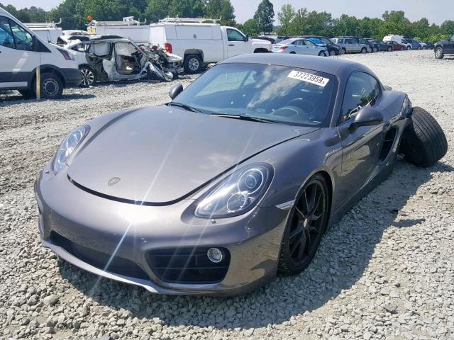 WP0AB2A84EK192761 - 2014 PORSCHE CAYMAN S CHARCOAL photo 2