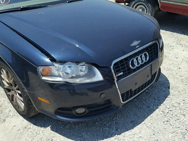 WAUAF78E78A162500 - 2008 AUDI A4 2.0T BLUE photo 9