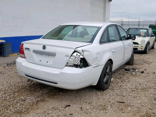 1MEFM41116G600313 - 2006 MERCURY MONTEGO LU WHITE photo 4