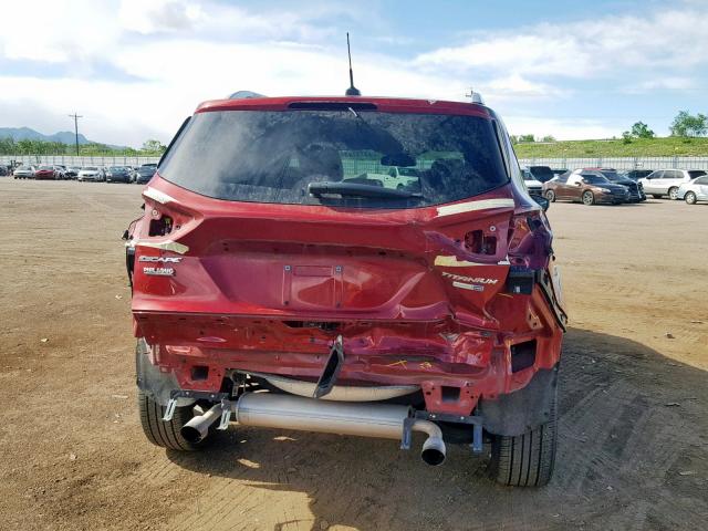 1FMCU9J99GUC62925 - 2016 FORD ESCAPE TIT RED photo 9