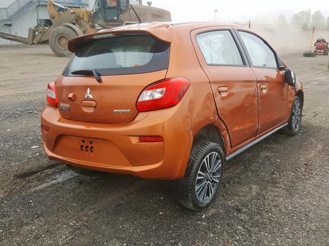 ML32A5HJ1JH005262 - 2018 MITSUBISHI MIRAGE GT ORANGE photo 4