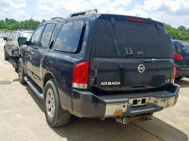 5N1AA08B25N708425 - 2005 NISSAN ARMADA SE BLACK photo 3