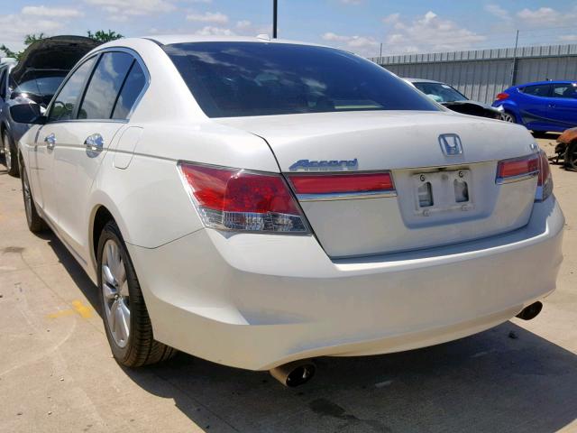 1HGCP3F88BA007056 - 2011 HONDA ACCORD EXL WHITE photo 3