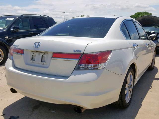 1HGCP3F88BA007056 - 2011 HONDA ACCORD EXL WHITE photo 4