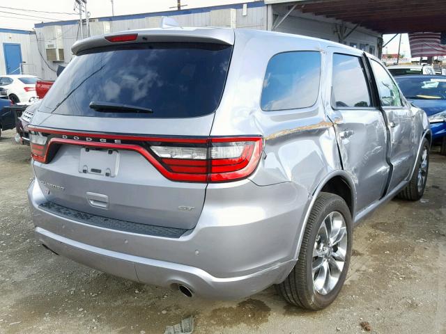 1C4RDJDG1KC557249 - 2019 DODGE DURANGO GT SILVER photo 4