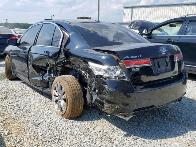 1HGCP2F83CA120134 - 2012 HONDA ACCORD EXL BLACK photo 3