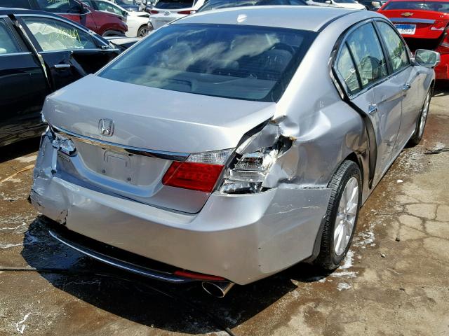 1HGCR2F84EA263526 - 2014 HONDA ACCORD EXL SILVER photo 4