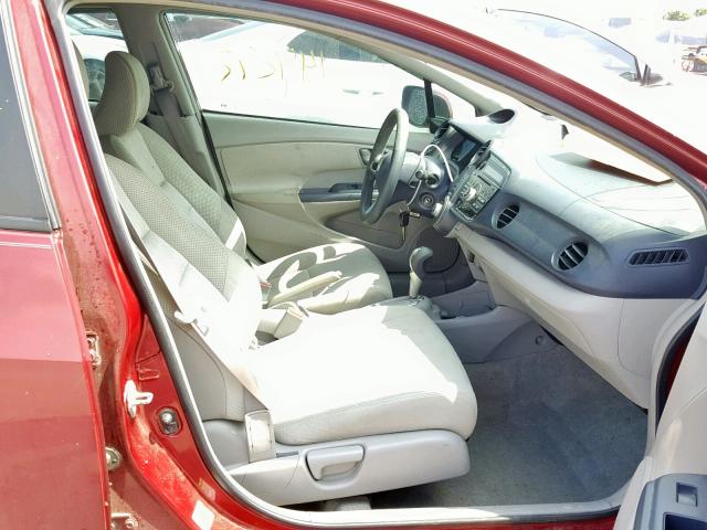 JHMZE2H55AS015067 - 2010 HONDA INSIGHT LX MAROON photo 5