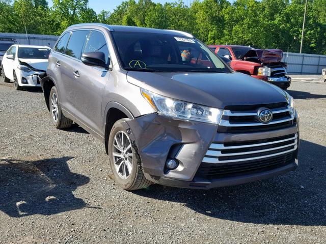 5TDJZRFH5HS459528 - 2017 TOYOTA HIGHLANDER GRAY photo 1