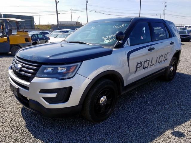 1FM5K8AR2HGA63742 - 2017 FORD EXPLORER P SILVER photo 2