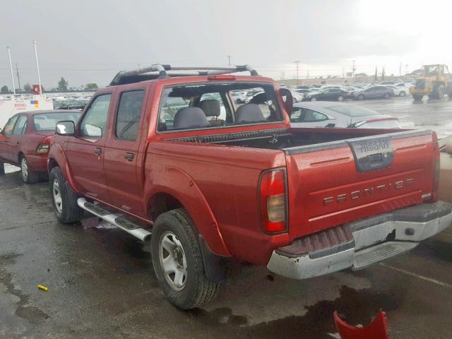 1N6ED27TX1C333339 - 2001 NISSAN FRONTIER C RED photo 3