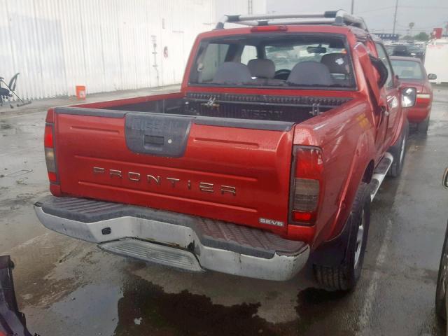 1N6ED27TX1C333339 - 2001 NISSAN FRONTIER C RED photo 4