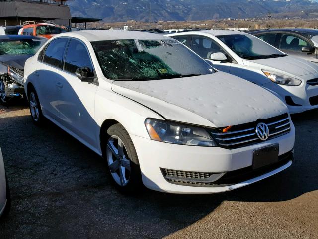 1VWBP7A39DC065193 - 2013 VOLKSWAGEN PASSAT SE WHITE photo 1