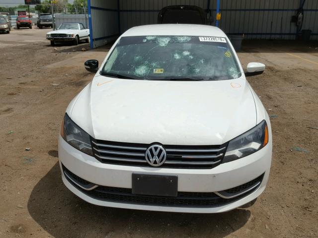 1VWBP7A39DC065193 - 2013 VOLKSWAGEN PASSAT SE WHITE photo 9