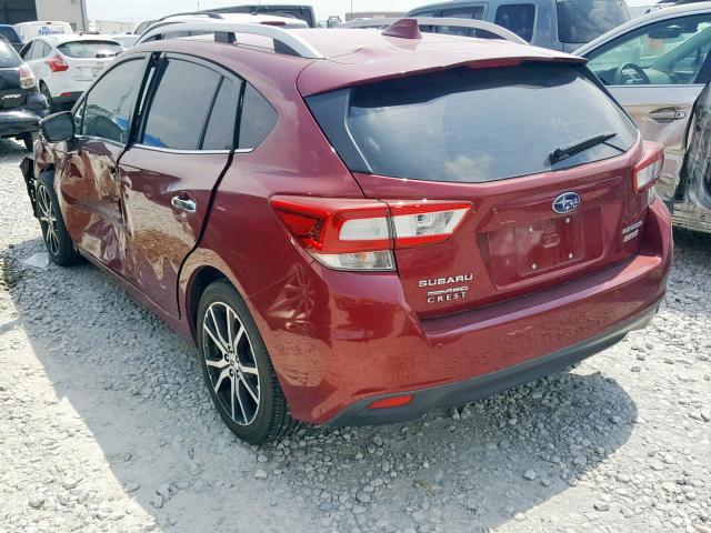 4S3GTAT65H3723624 - 2017 SUBARU IMPREZA LI RED photo 3