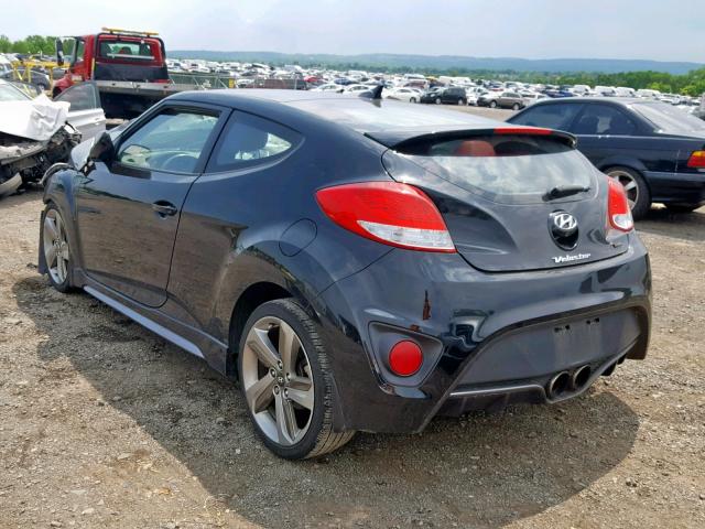 KMHTC6AE8EU199621 - 2014 HYUNDAI VELOSTER T BLACK photo 3