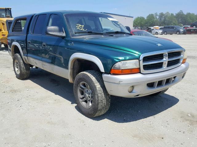 1D7HG48N33S334317 - 2003 DODGE DAKOTA QUA GREEN photo 1