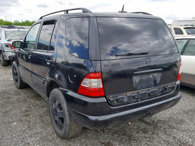 4JGAB57E43A412574 - 2003 MERCEDES-BENZ ML 350 BLACK photo 3