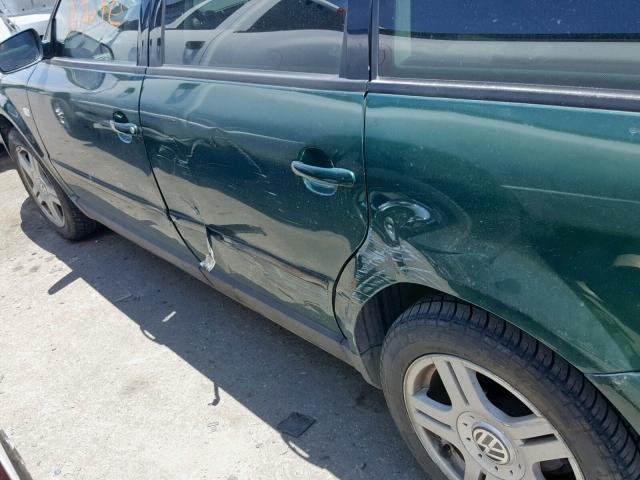 WVWLH63BX1E006754 - 2001 VOLKSWAGEN PASSAT GLX Yaşıl foto 9
