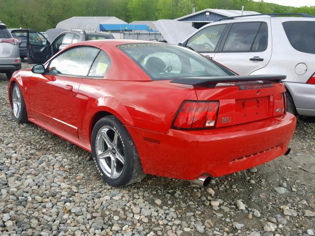 1FAFP42R03F423810 - 2003 FORD MUSTANG MA RED photo 3