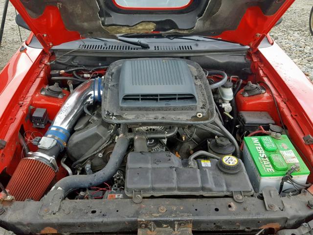 1FAFP42R03F423810 - 2003 FORD MUSTANG MA RED photo 7