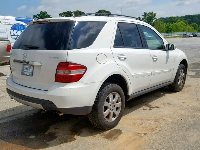 4JGBB86E27A212287 - 2007 MERCEDES-BENZ ML 350 WHITE photo 4