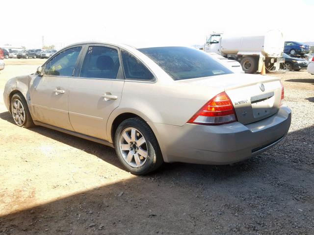 1MEFM40115G612395 - 2005 MERCURY MONTEGO LU BEIGE photo 3