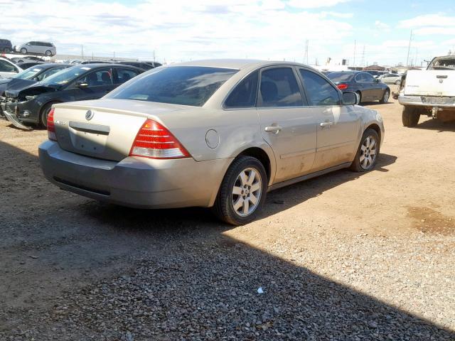 1MEFM40115G612395 - 2005 MERCURY MONTEGO LU BEIGE photo 4