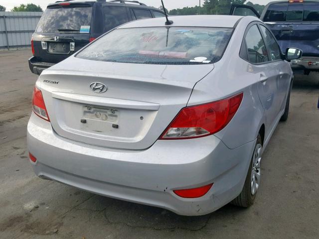 KMHCT4AE5GU953016 - 2016 HYUNDAI ACCENT SE SILVER photo 4